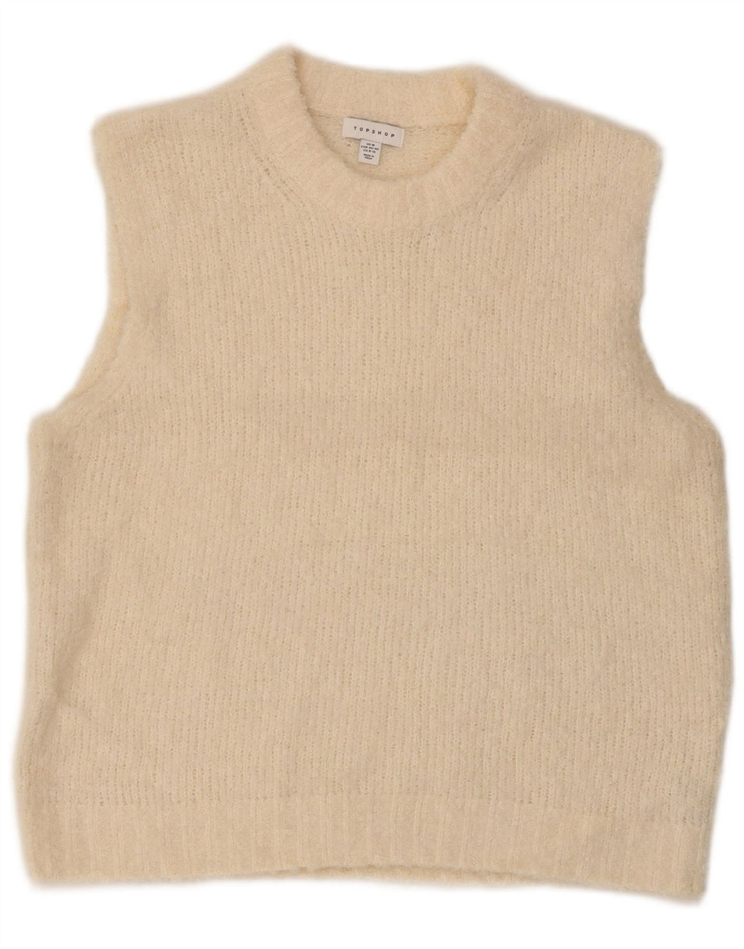 Topshop Débardeur Femme UK 44 Polyester Beige Moyen