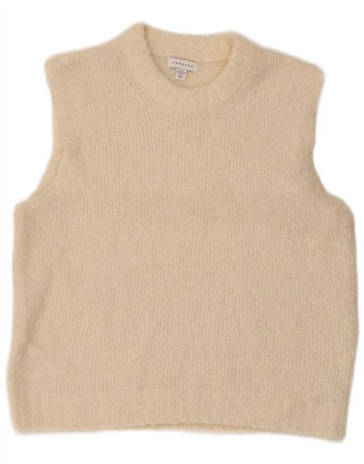 Topshop Débardeur Femme UK 44 Polyester Beige Moyen