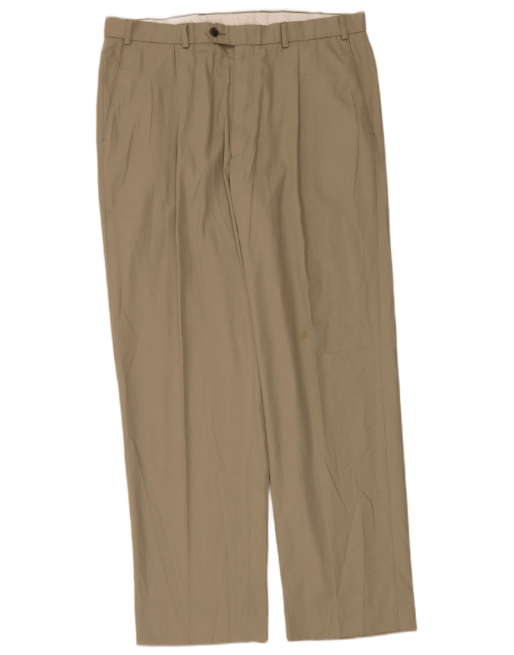Marks & Spencer Pantalon de costume pour homme W36 L31 Beige Polyester