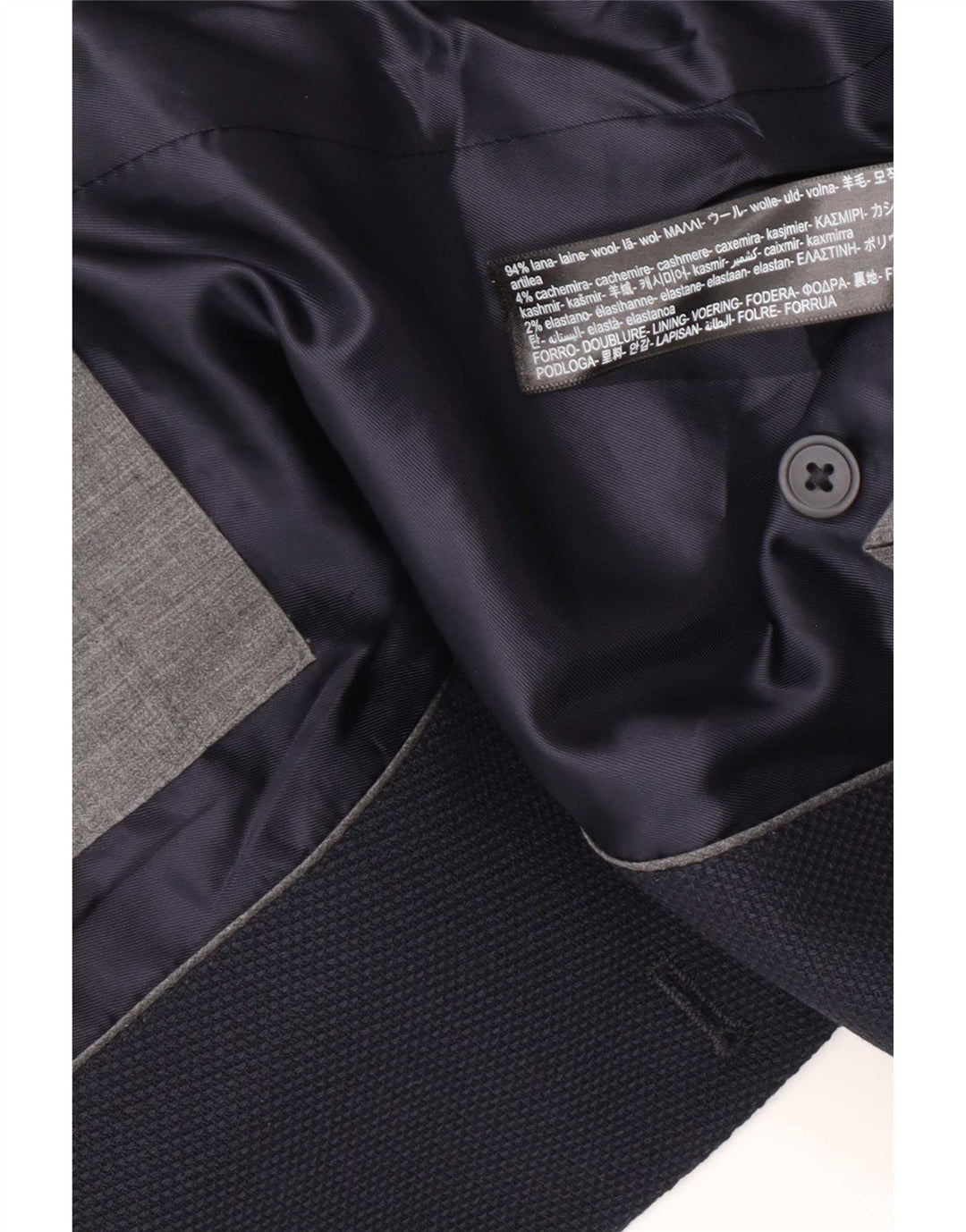 Massimo Dutti Veste Blazer 2 Boutons Homme EU 50 Laine Bleu Marine Moyen