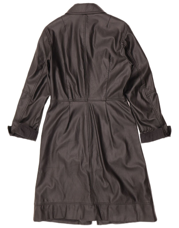 Gas Manteau en simili cuir pour femme UK 12 Coton noir moyen