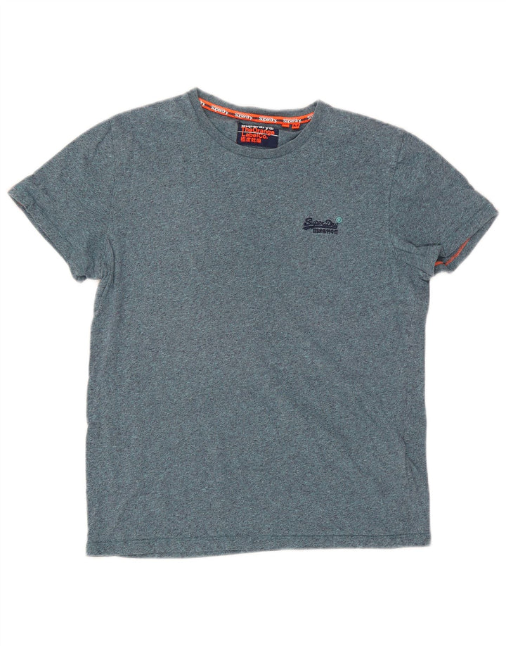 Superdry T-Shirt Homme Bleu Moyen Coton