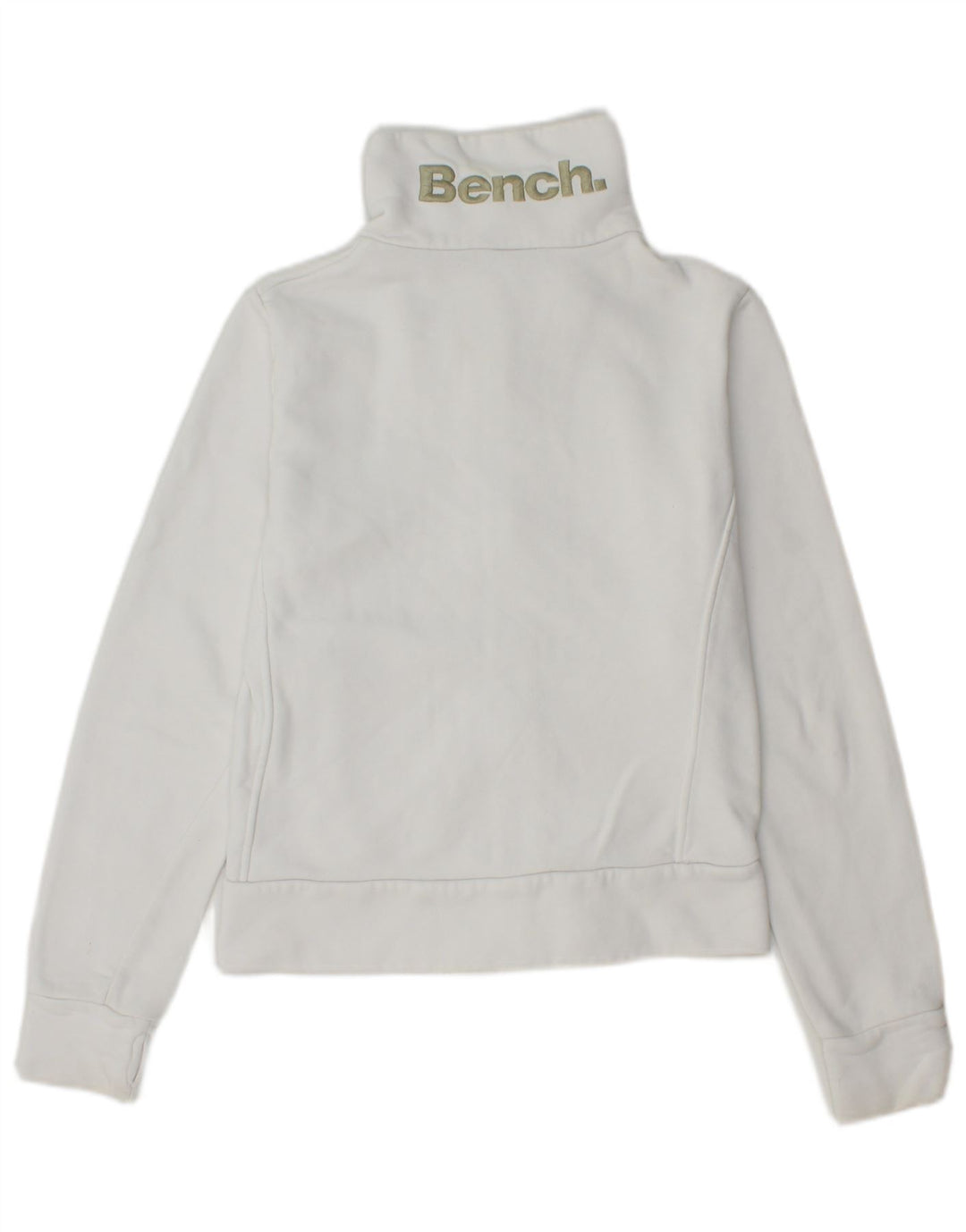 Bench Femmes Crop Graphic Survêtement Top Veste UK 10 Petit Coton Blanc