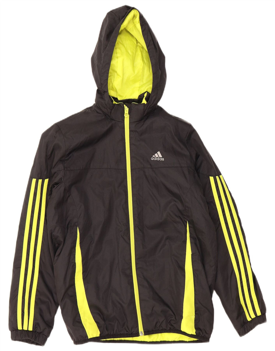 ADIDAS Veste coupe-vent à capuche pour garçon 11-12 ans Noir Colourblock