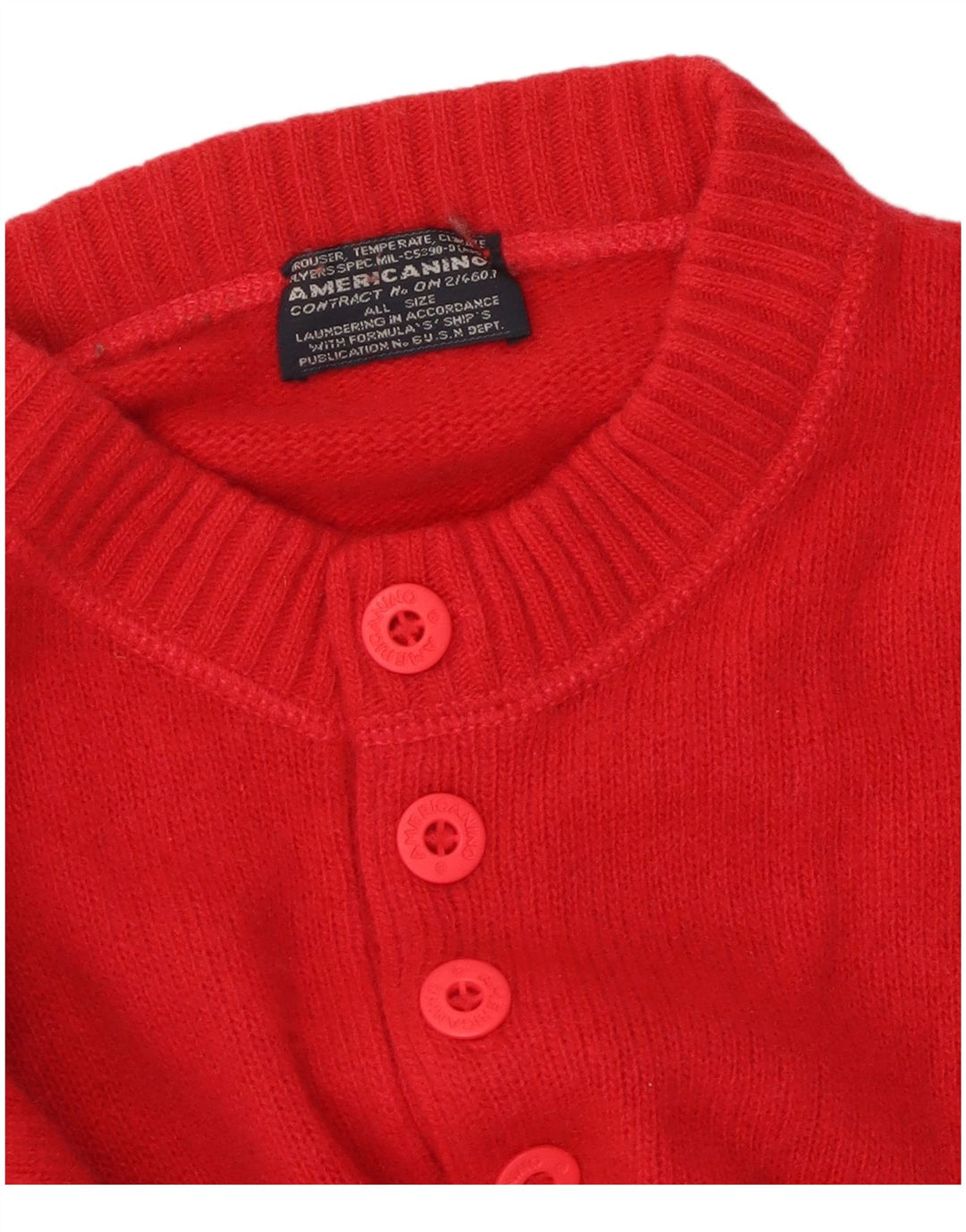 AMERICANINO Pull graphique à col rond pour homme, grand rouge