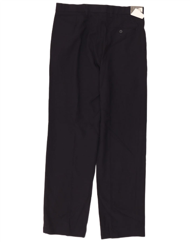 MARKS & SPENCER Pantalon de costume coupe classique pour homme W32 L33 Bleu marine Polyester