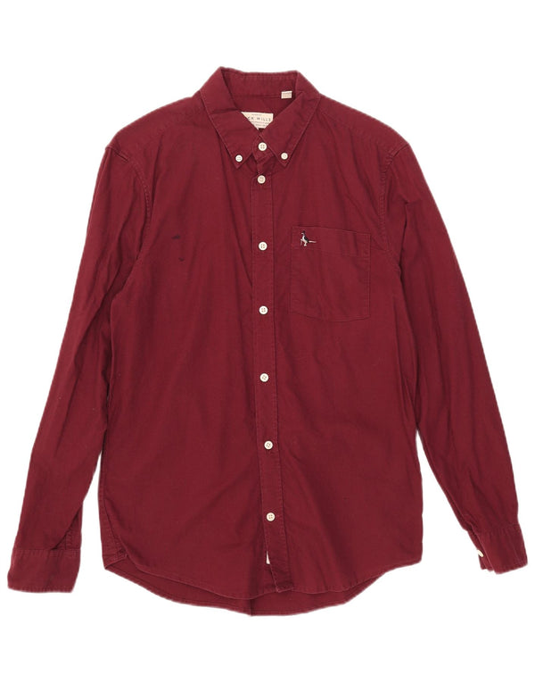 Jack Wills Chemise Slim Fit pour Homme Petit Coton Bordeaux