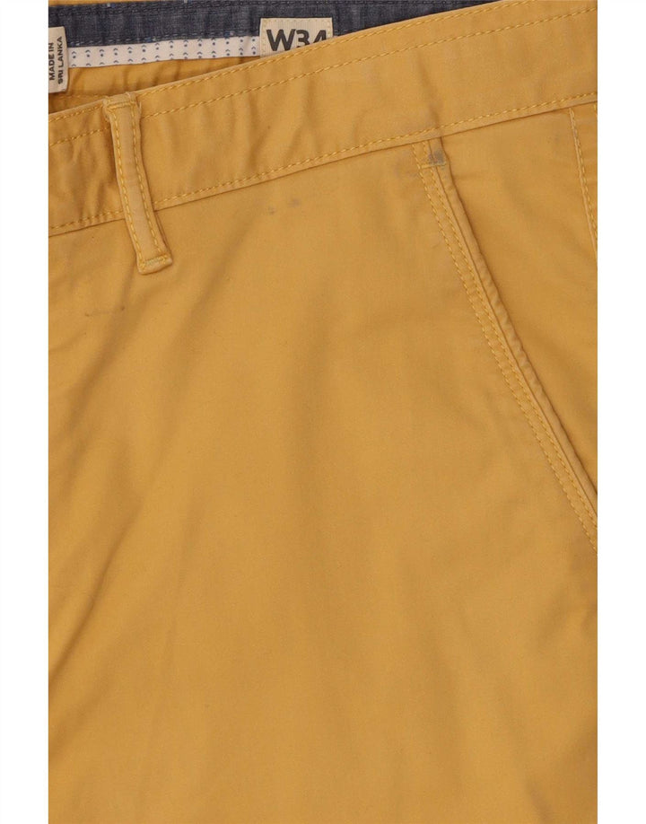 Fat Face Short Chino Homme W34 Large Jaune Coton