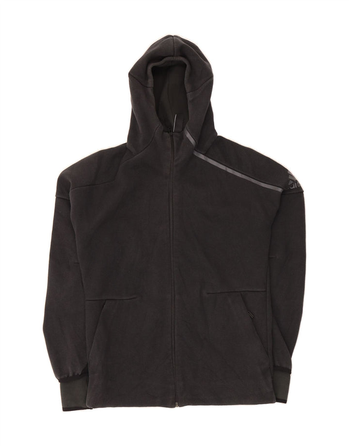 ADIDAS Mens Zip Hoodie Sweater Medium Grey Vintage Adidas and Second-Hand Adidas from Messina Hembry 