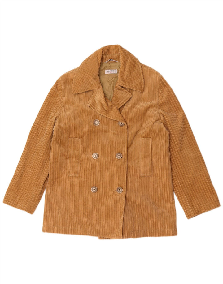 Camilla Veste Double Boutonnage En Velours Côtelé Femme IT 44 Coton Beige Moyen