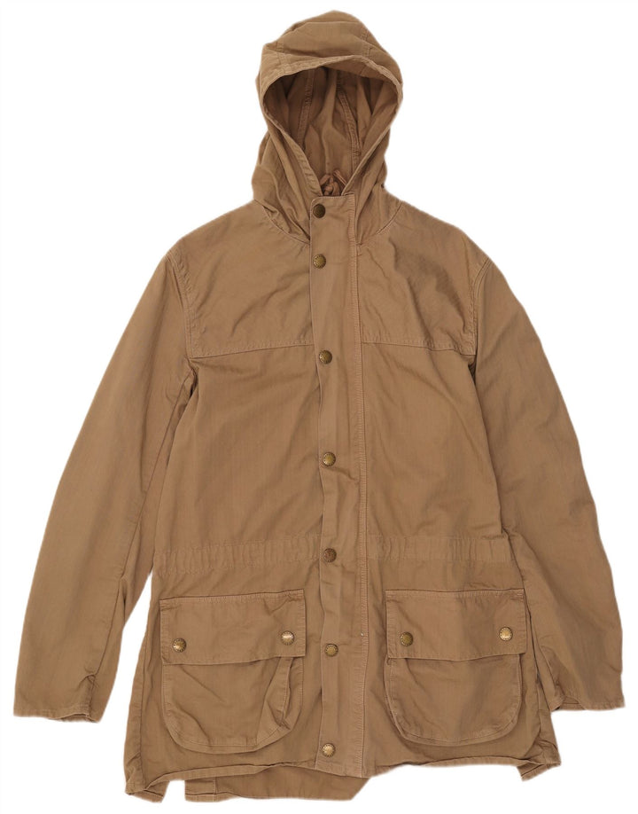 Barbour Parka à capuche pour homme UK 38 en coton beige moyen