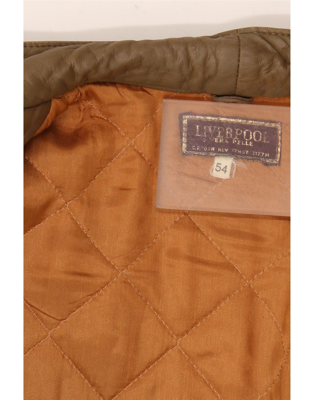 LIVERPOOL Veste en cuir militaire pour homme IT 54 2XL Cuir marron