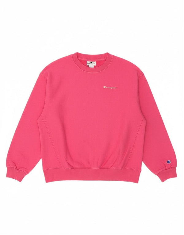 Champion Sweat-Shirt Graphique Fille 9-10 Ans Coton Rose Moyen