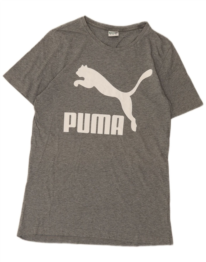 Puma Tee-Shirt Graphique Homme Gris Moyen Moucheté
