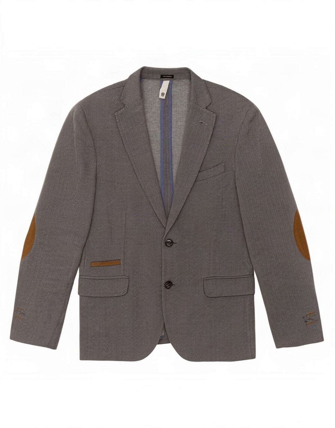 Massimo Dutti Veste blazer à 2 boutons pour homme EU 48 Gris moyen à chevrons