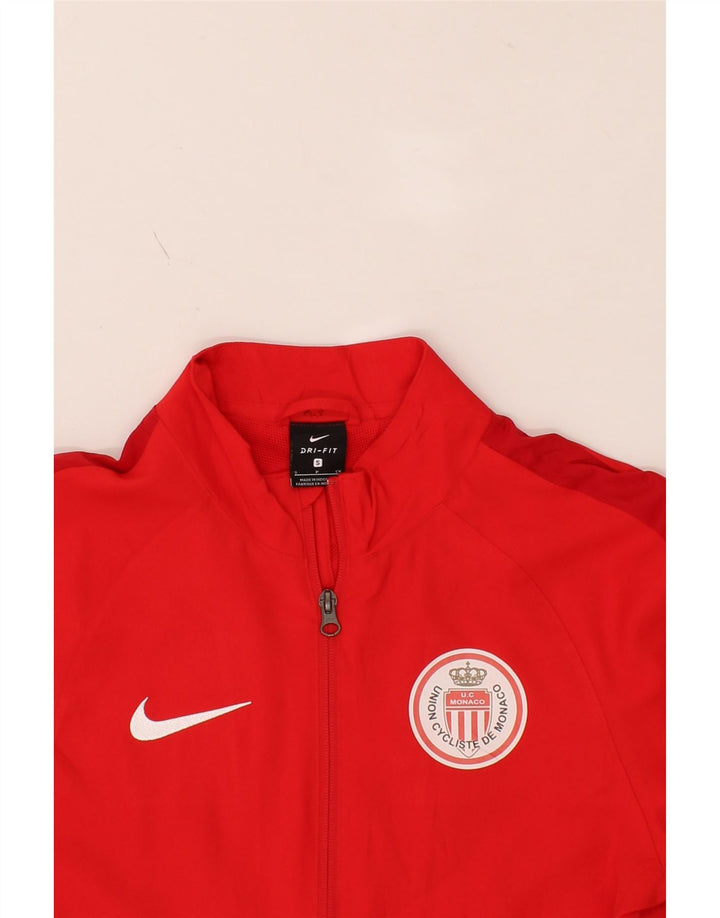 NIKE Mens Dri Fit Graphic Tracksuit Top Jacket Small Red Polyester Vintage Nike and Second-Hand Nike from Messina Hembry 