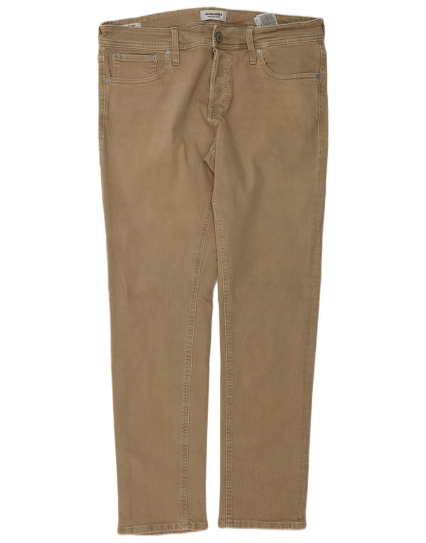 Jack & Jones Jean Slim GLENN Homme W34 L32 Beige Coton