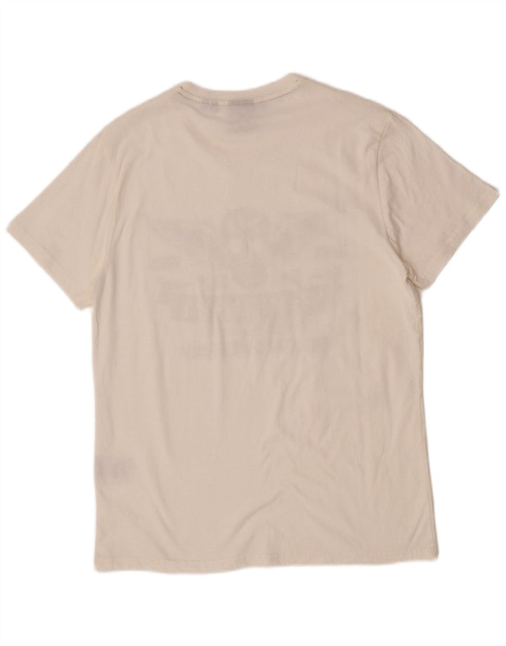 Superdry T-Shirt Graphique Top XL Coton Blanc Homme