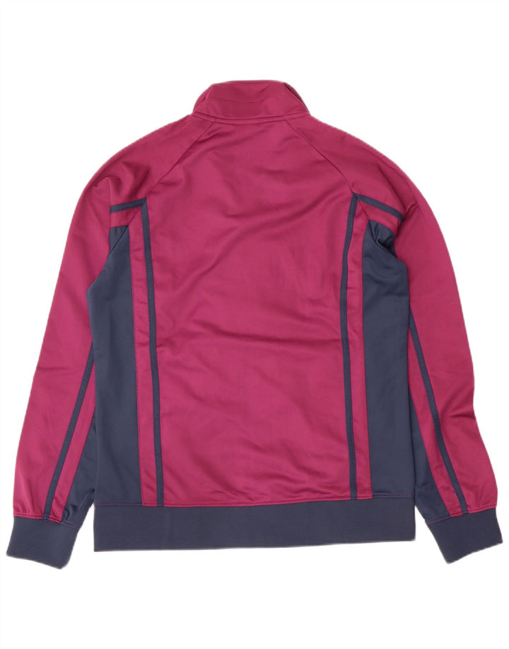 ASICS Veste de survêtement pour femme UK 14 Large Violet Colourblock Polyester