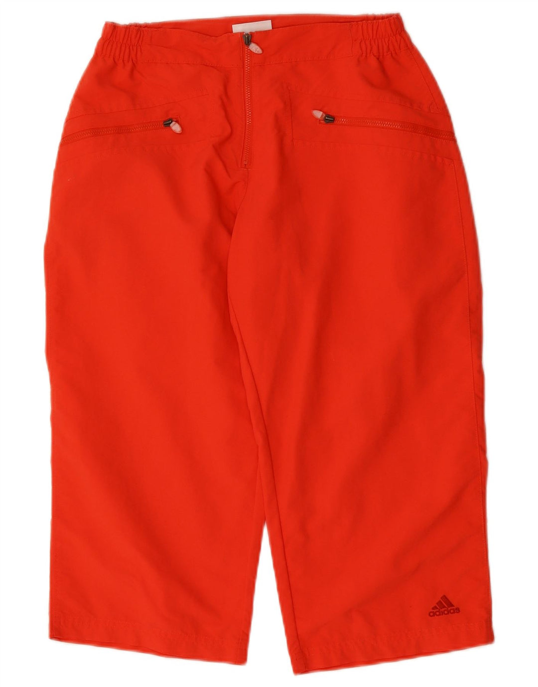 ADIDAS Bermuda Femme UK 10 Small W28 Orange Polyamide