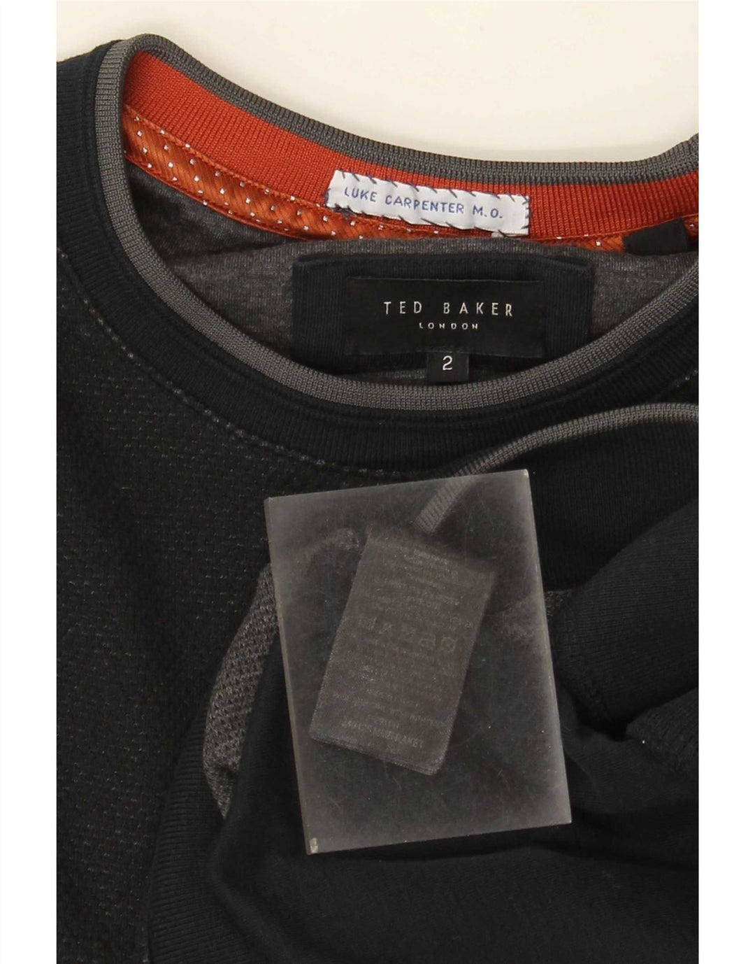 Ted Baker Sweat-shirt pour homme Taille 2 Petit Bleu marine Colorblock