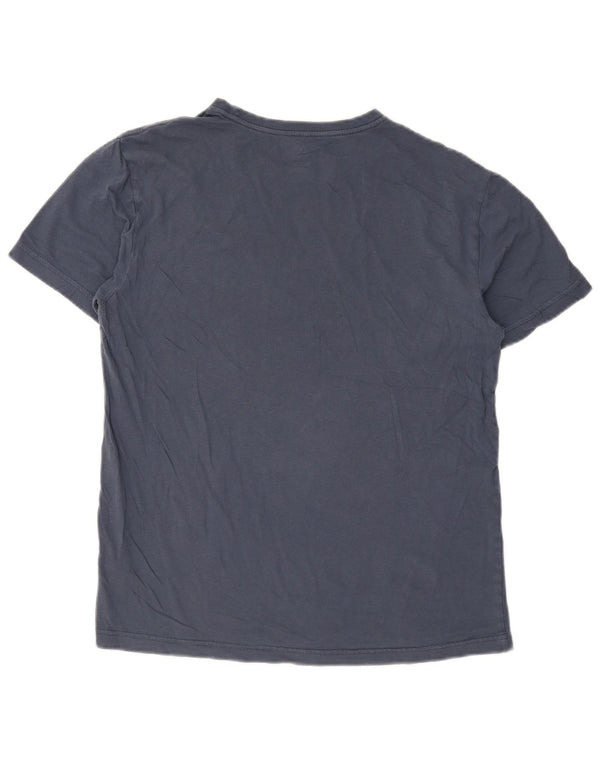 Hurley Mens Graphic T-Shirt Top Small Bleu Marine Coton