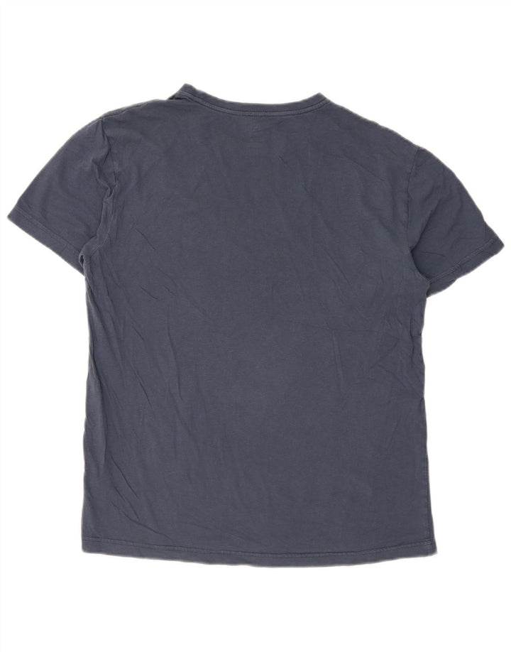 Hurley Mens Graphic T-Shirt Top Small Bleu Marine Coton