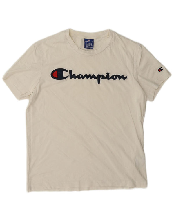 Champion T-Shirt Graphique Homme Blanc XS Coton