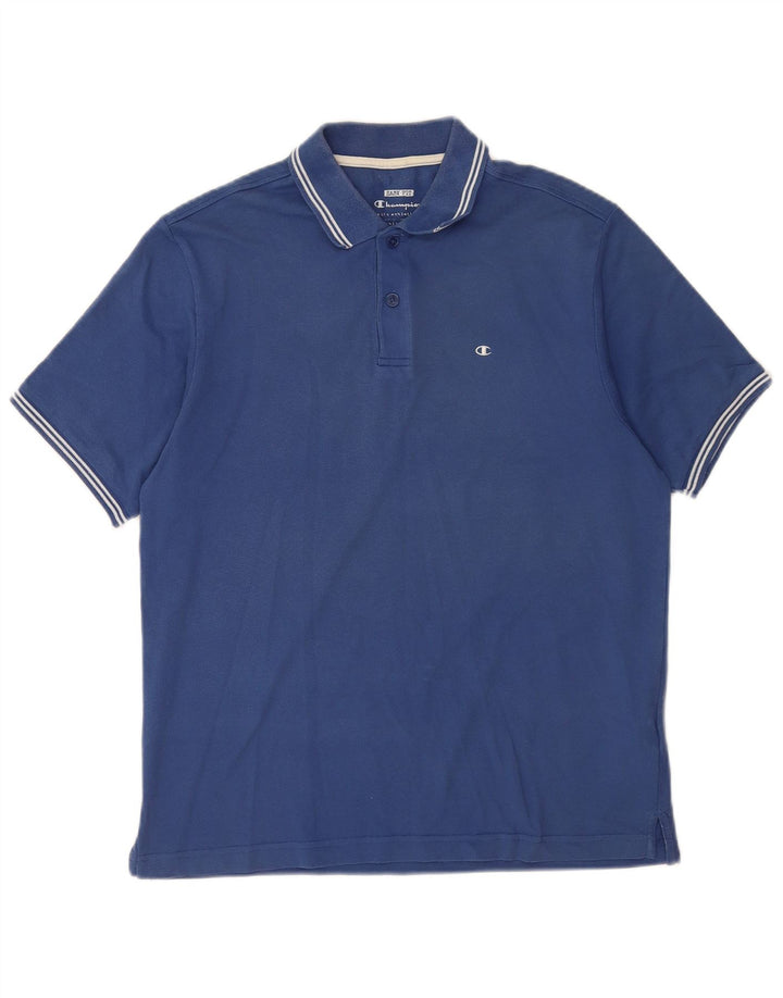 Champion Polo Easy Fit Homme Bleu Moyen Coton