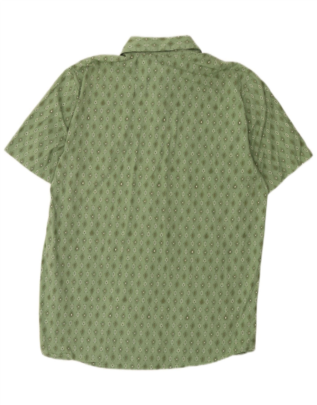Volcom Chemise à Manches Courtes Homme Vert Moyen Coton Géométrique