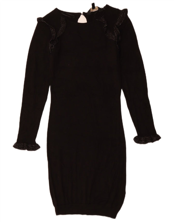 LIPSY Femme Robe Pull UK 8 Small Noir Viscose