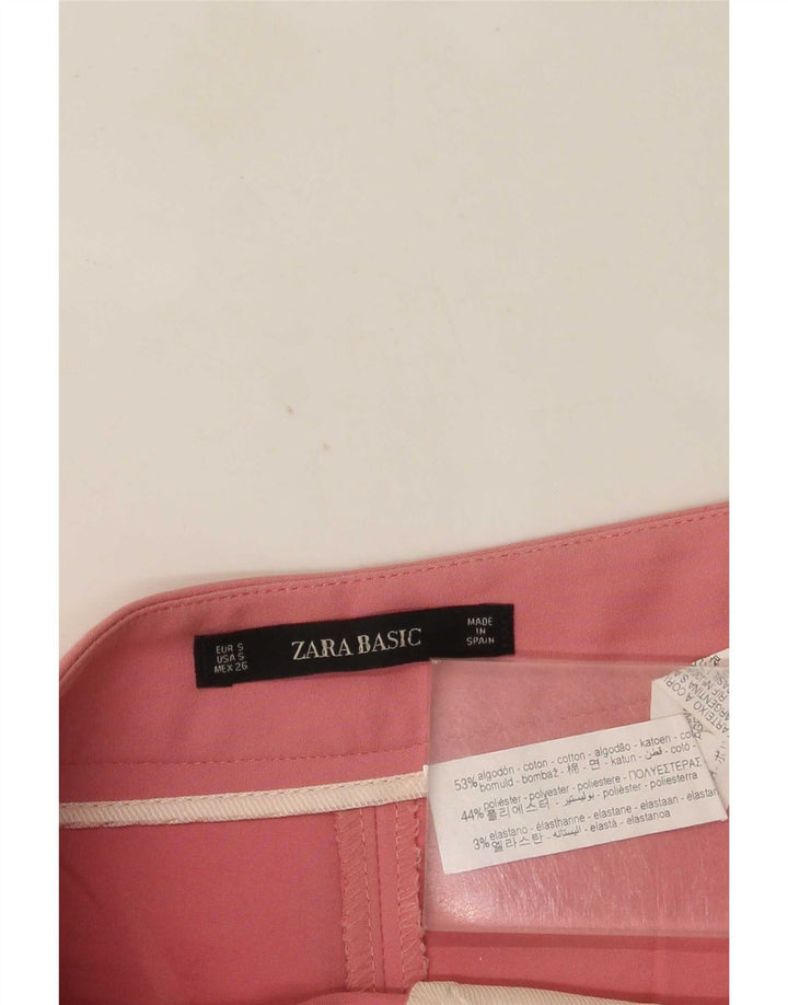 Zara Femme Hot Pants Petit W26 Coton Rose