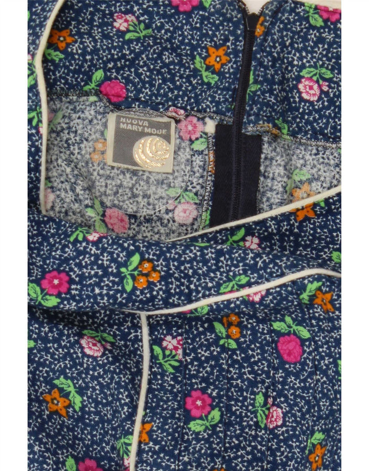 Nuova Moda Femme Robe Maxi IT 44 Bleu Moyen Floral