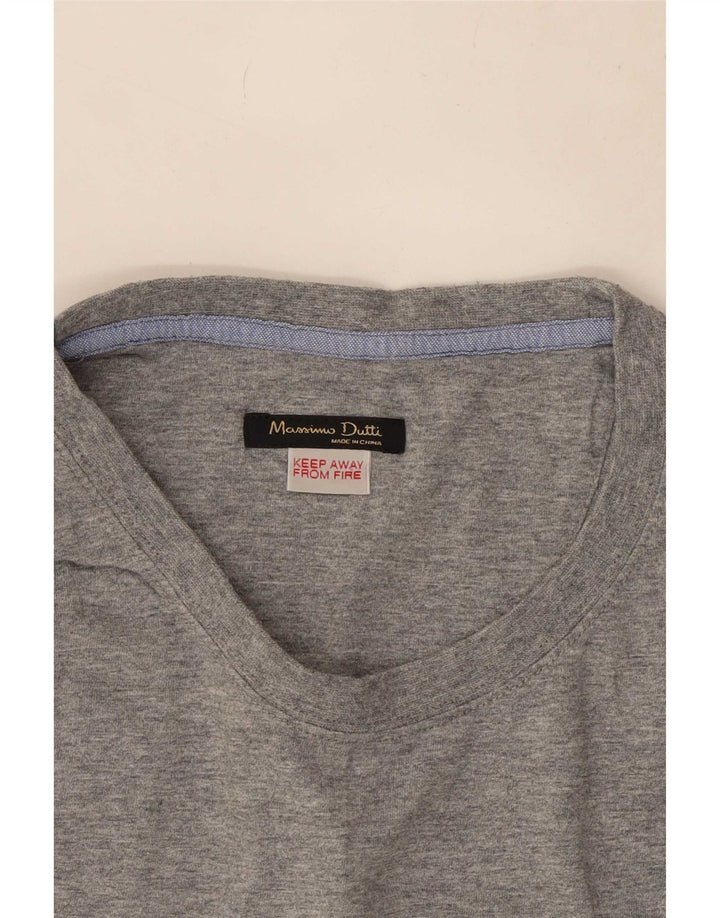 Massimo Dutti T-Shirt Homme Gris Moyen