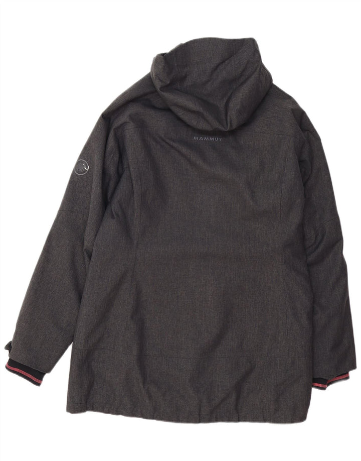 MAMMUT Manteau coupe-vent à capuche pour femme UK 16 Large Gris Polyester