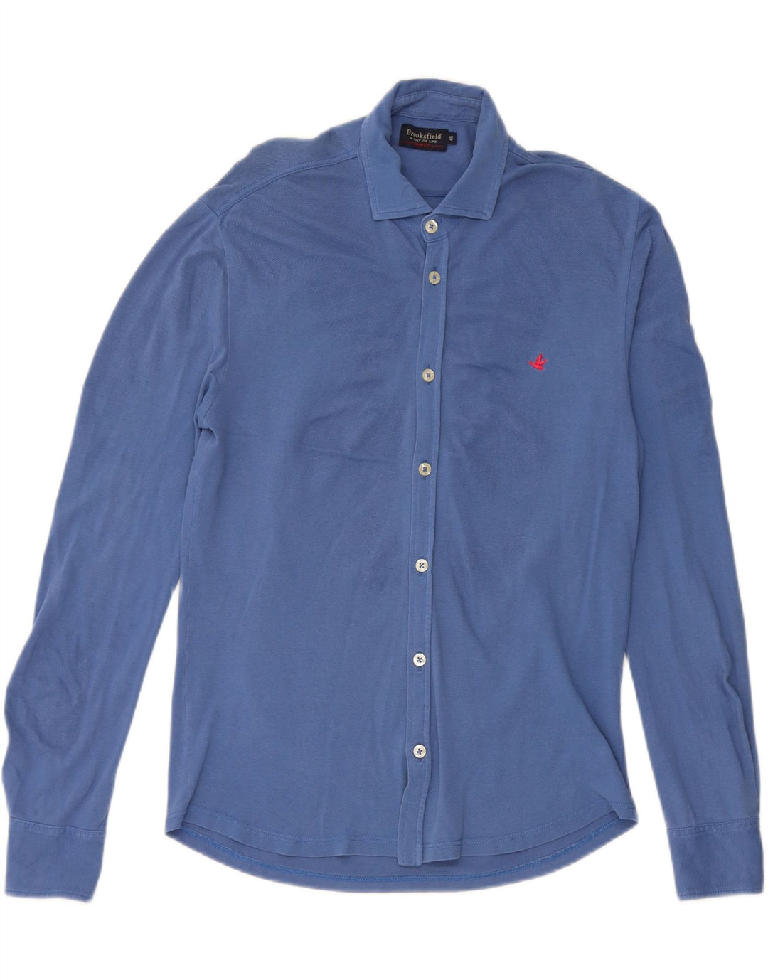Brooksfield Chemise Slim Fit IT 46 Petit Bleu Coton