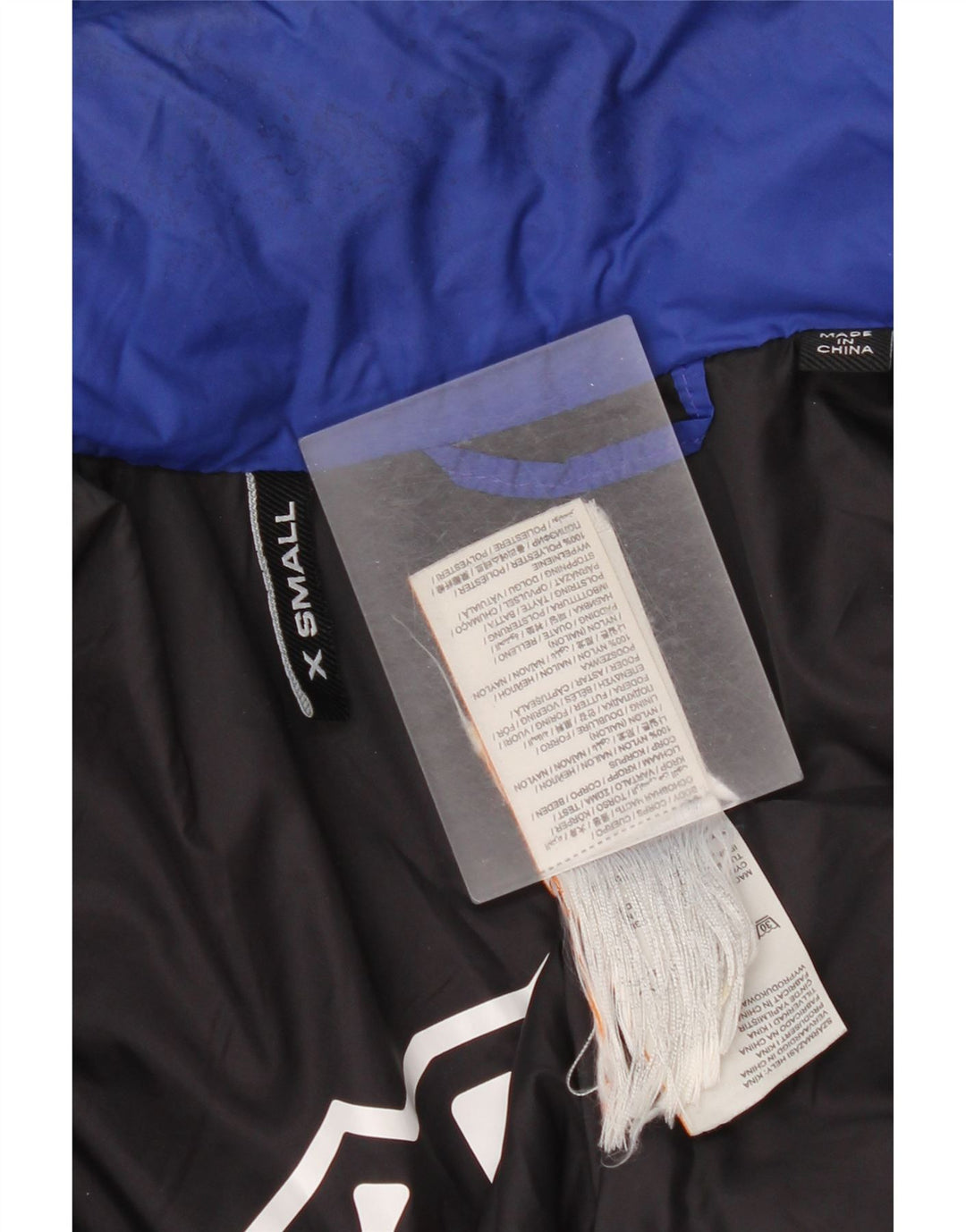 Superdry Veste matelassée à capuche pour femme UK 10 Small Bleu Nylon