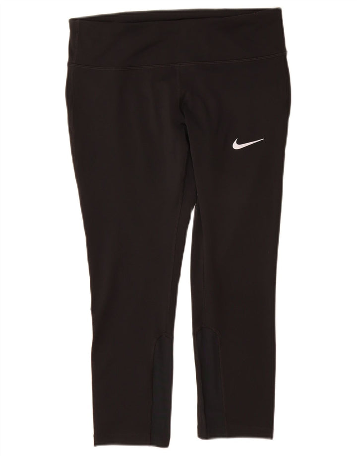 Nike Legging Capri Dri Fit pour femme UK 12 Noir moyen