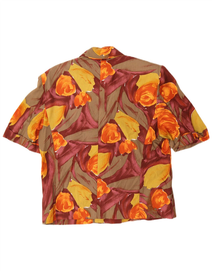 Chemisier vintage pour femmes à manches courtes IT 45 Medium Multicolore Floral