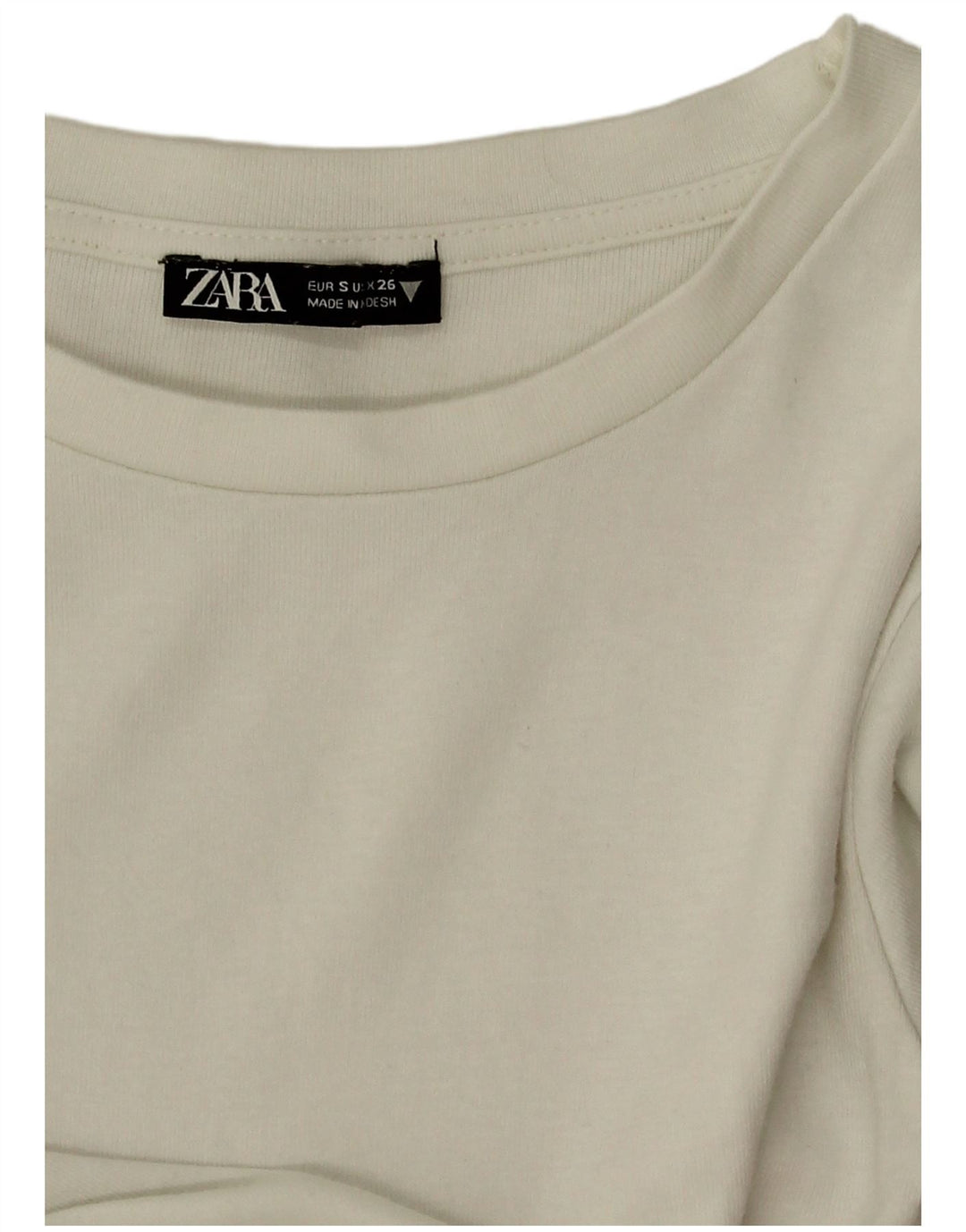 Zara Body à manches longues pour femme UK 8 Small Blanc cassé