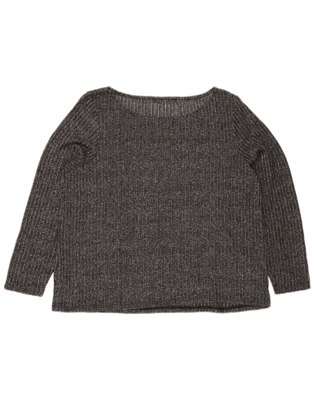 MARKS & SPENCER Haut Chemisier Femme UK 20 2XL Gris Moucheté Polyester