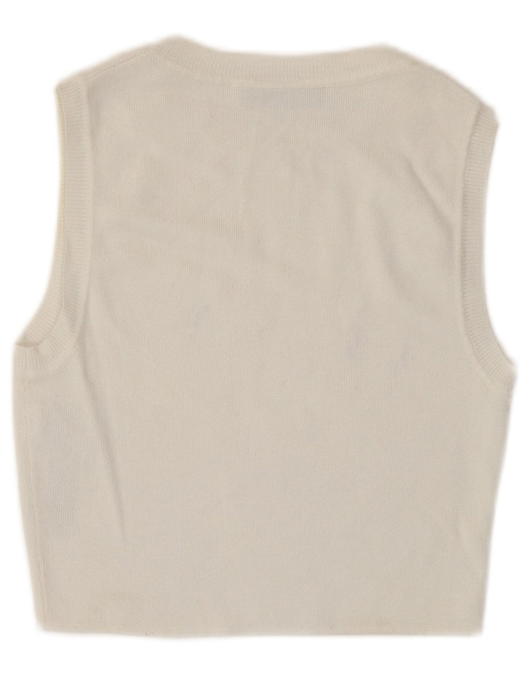 Zara Haut court sans manches pour femme UK 12 Viscose blanc moyen