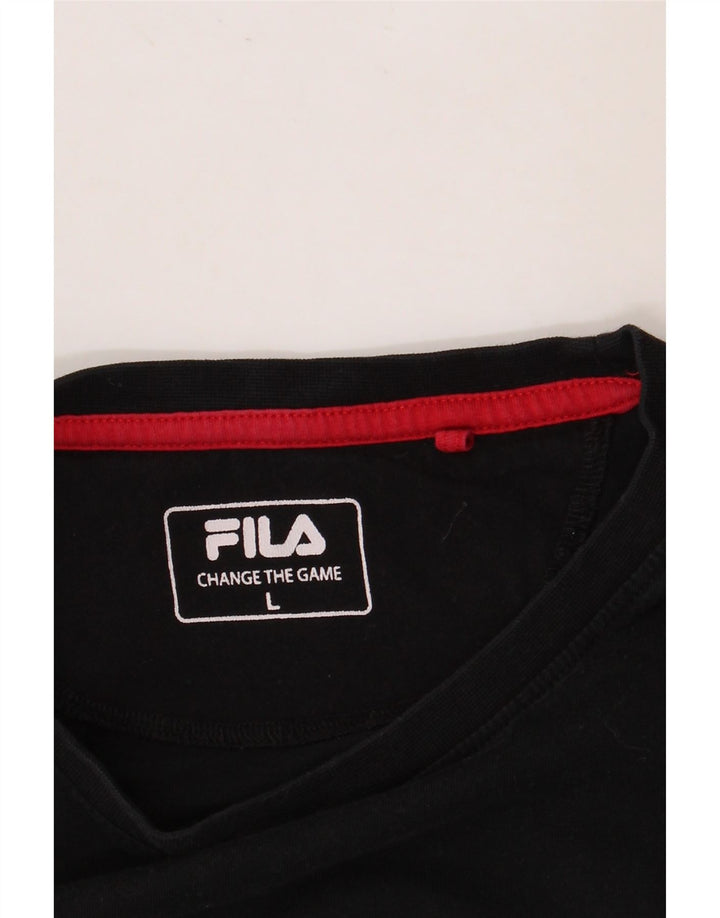 FILA T-Shirt Graphique Homme Grand Noir