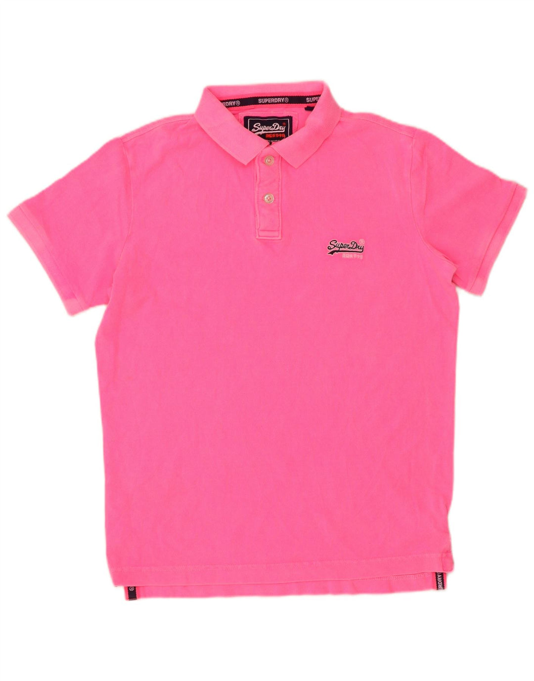 SUPERDRY Polo Homme Rose Moyen Coton