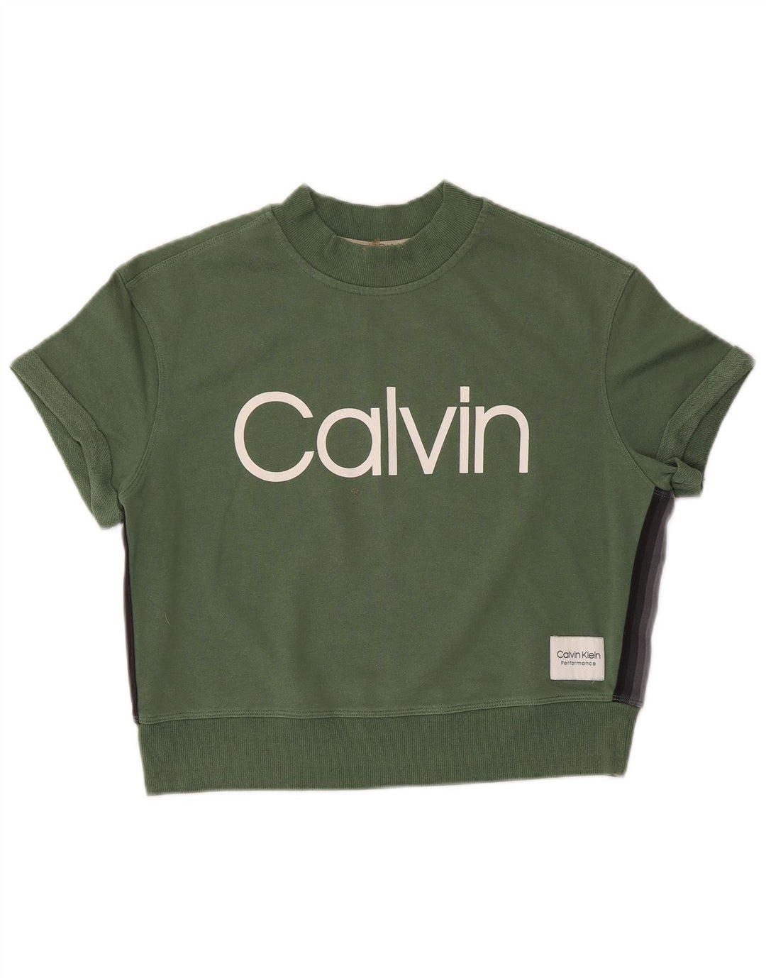 Calvin Klein Sweat-shirt graphique surdimensionné pour femme UK 10 Petit Vert