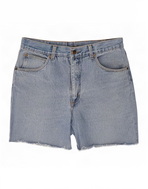 Short en jean taille haute Passport pour femme IT 52 2XL W34 bleu coton