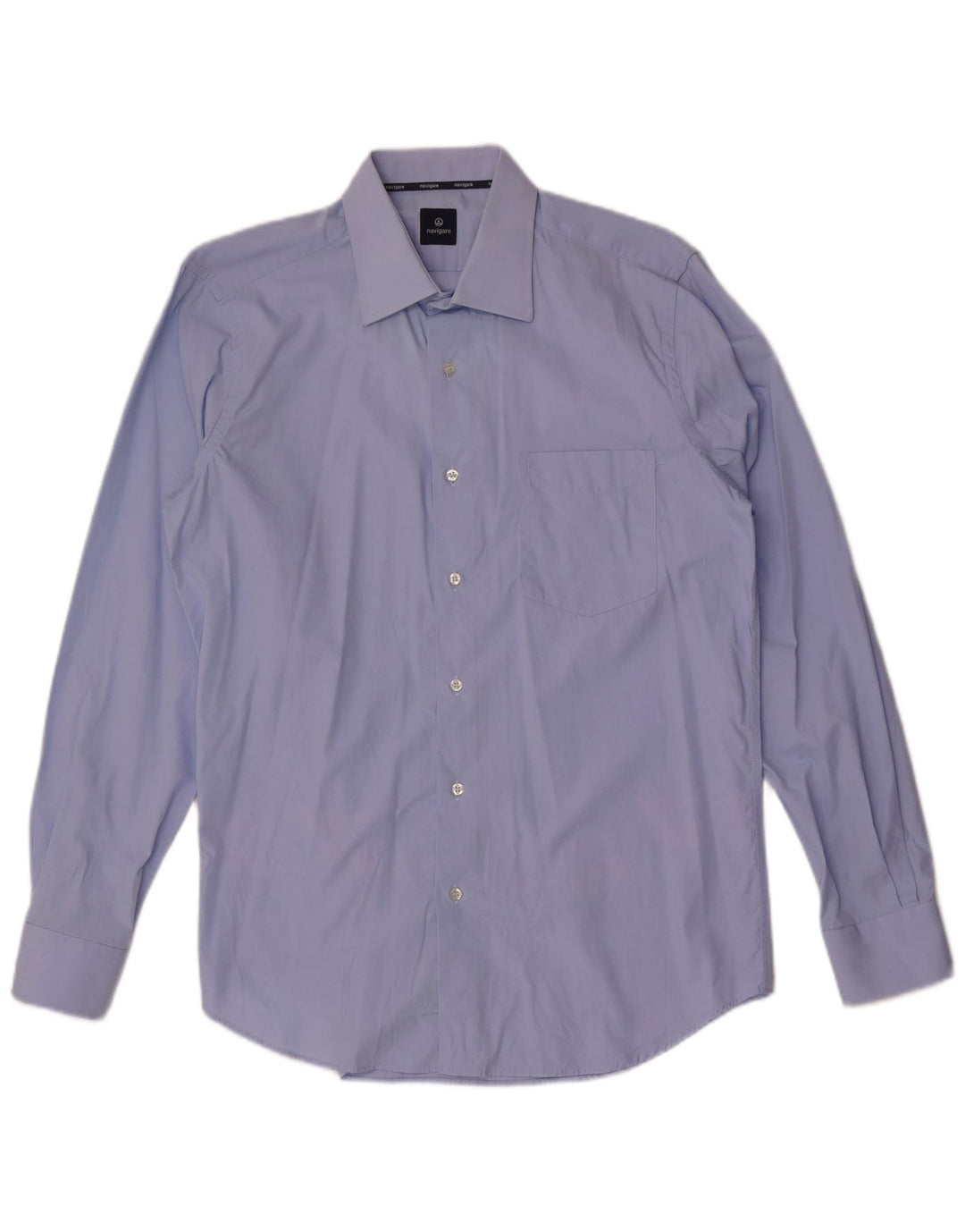 Navigare Chemise Homme Taille 40 15 3/4 Coton Bleu Moyen