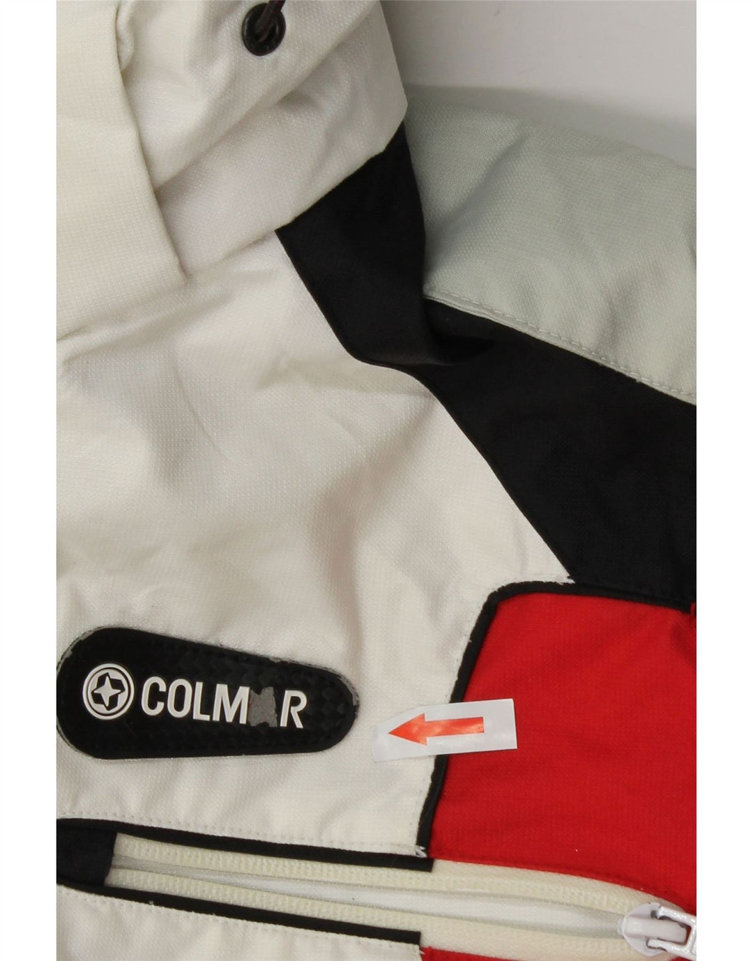 Colmar Veste de ski à capuche pour femme EU 38 Medium Blanc Colourblock