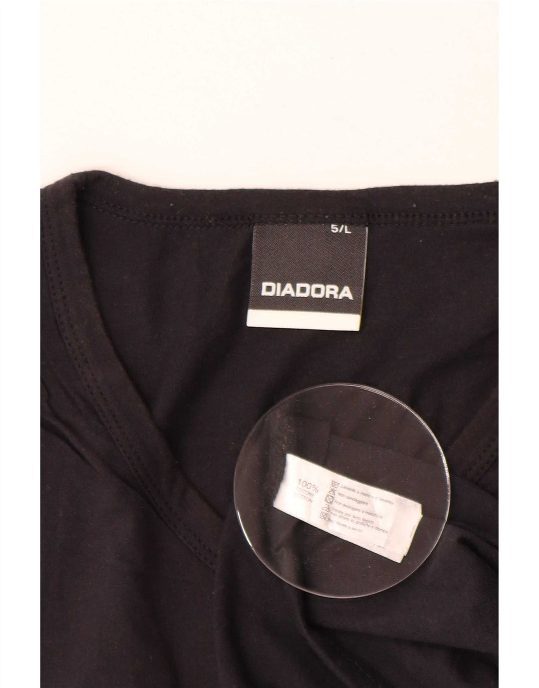 Diadora T-Shirt Homme Haut Large Noir Coton