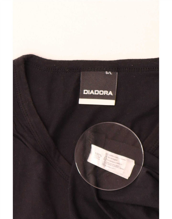 Diadora T-Shirt Homme Haut Large Noir Coton